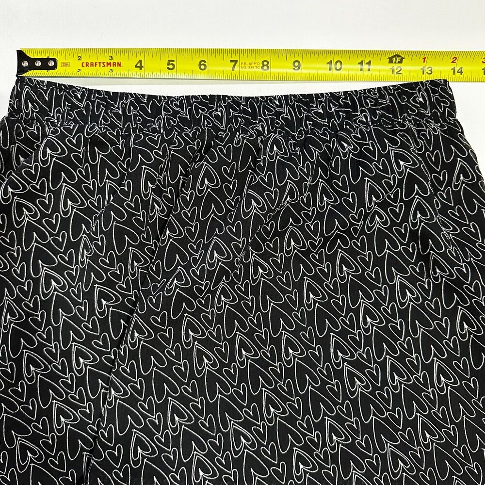 Loft Petite Heart Tiered Skirt Black Chiffon Romantic Small NWT - Picture 3 of 8